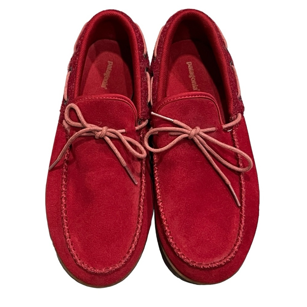 Women’s Patagonia Waxed Red Kula Suede Moccasins Size 7